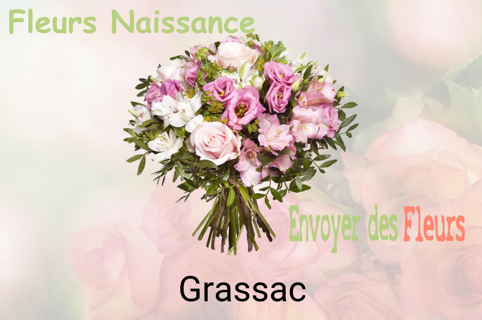 Bouquet de fleurs de naissance livré à Grassac